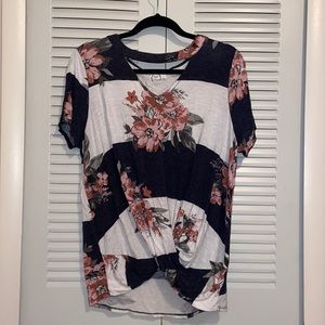 Maurices Twist Front Floral Top